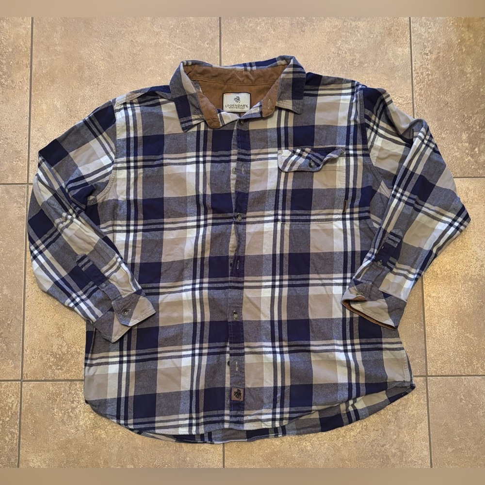 Legendary Whitetails Patched Flannel Button Down Men